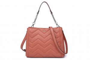 CS206942 LADIES' QUILTED LEATHER SHOULDER BAG M SIZE