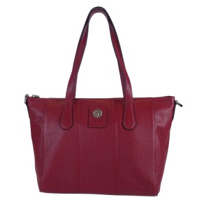 5022 PEBBLE LEATHER ZIP TOTE SHOULDER BAG