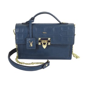 C1812005 EMBOSSED LEATHER CLUTCH WITH HANDLE