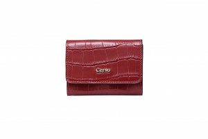 192076 CROC EMBOSSED LEATHER CARD CASE 