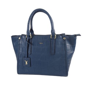 C1812001 EMBOSSED LEATHER ZIPPER TOTE